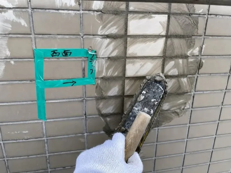 タイルクラック補修工事